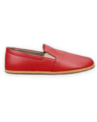 Top view Red Barefoot Shoes - Handcrafted Calf Leather | Bespoky