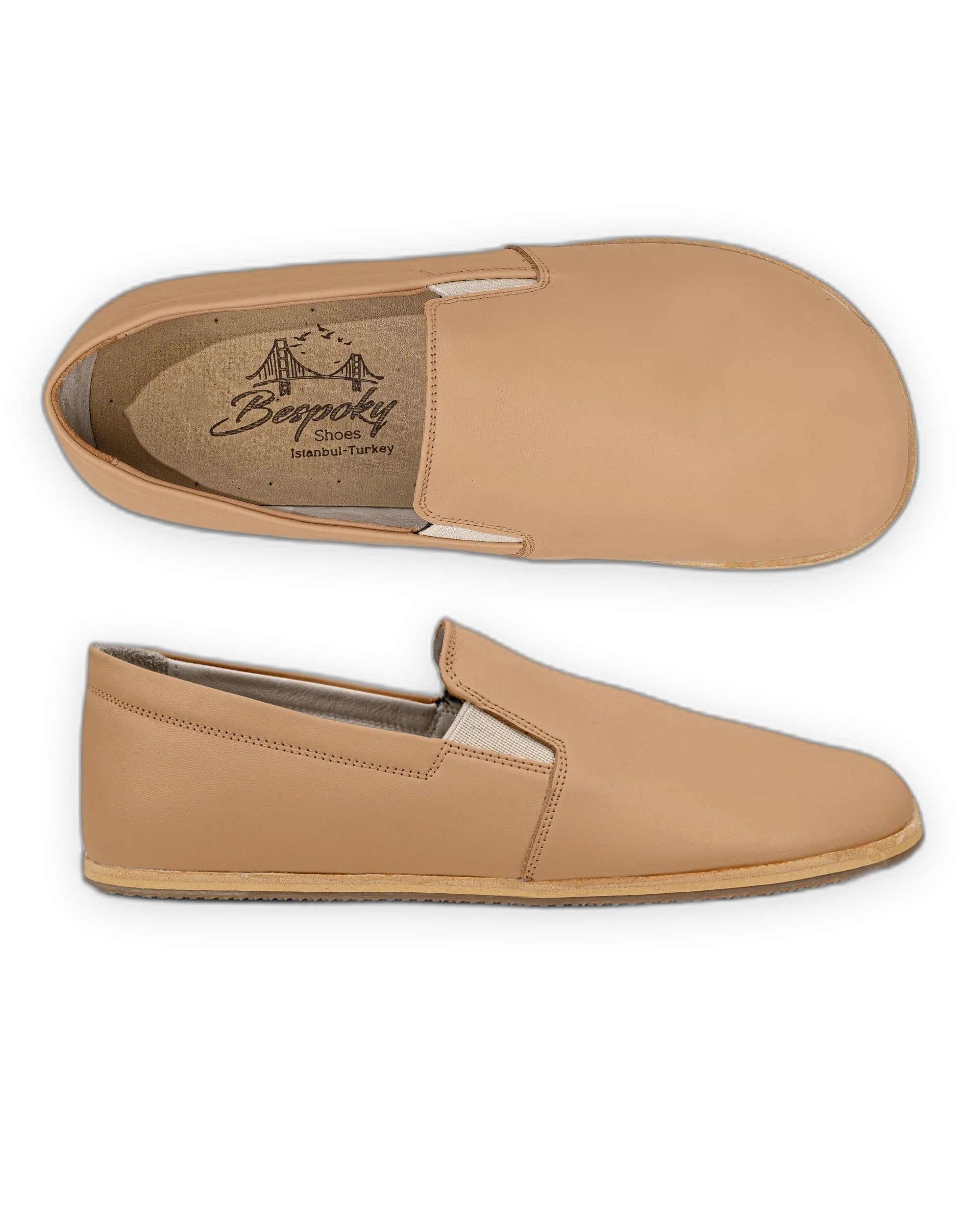 Close-up calf leather - Undyed Barefoot Shoes Detail | Bespoky