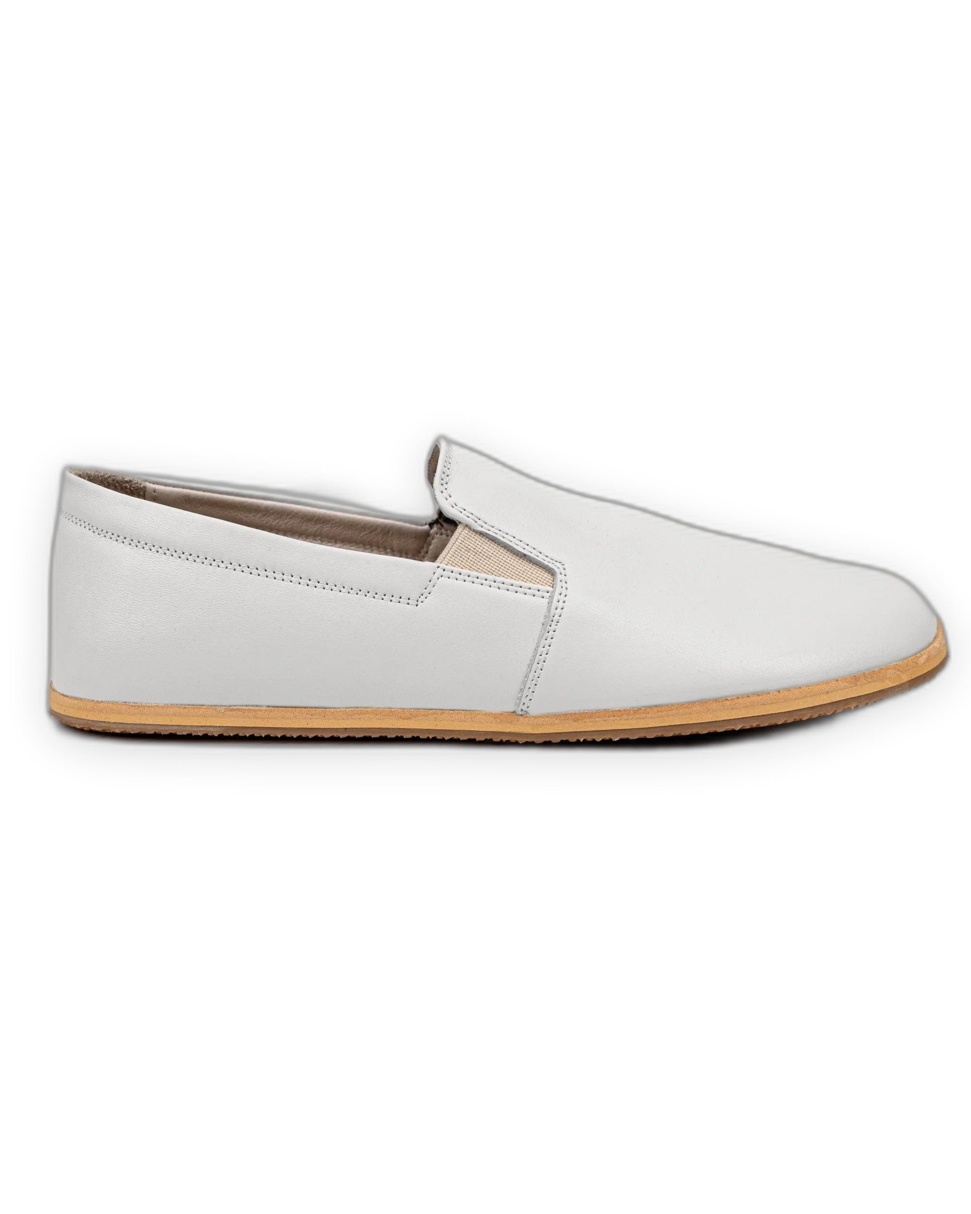 Pair White Barefoot Shoes - Barefoot Wide Toe Calf Leather | Bespoky