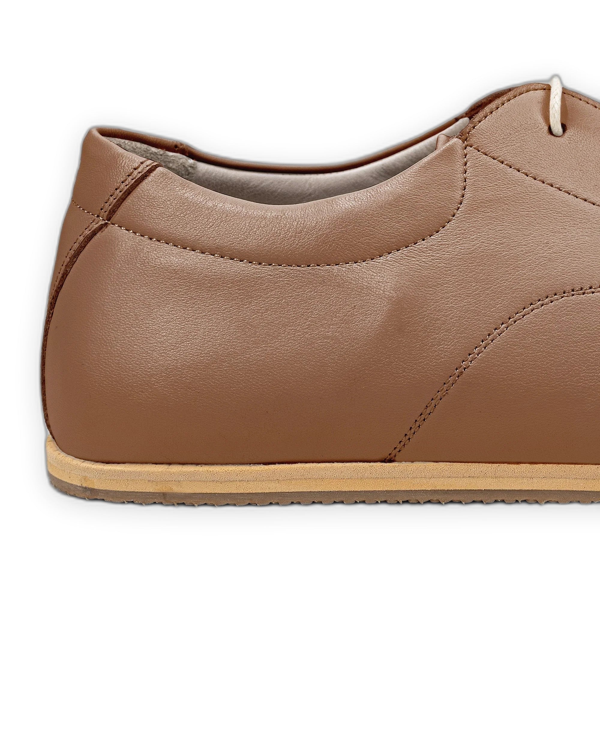 Top view Tan Barefoot Sneaker - Handcrafted Calf Leather | Bespoky