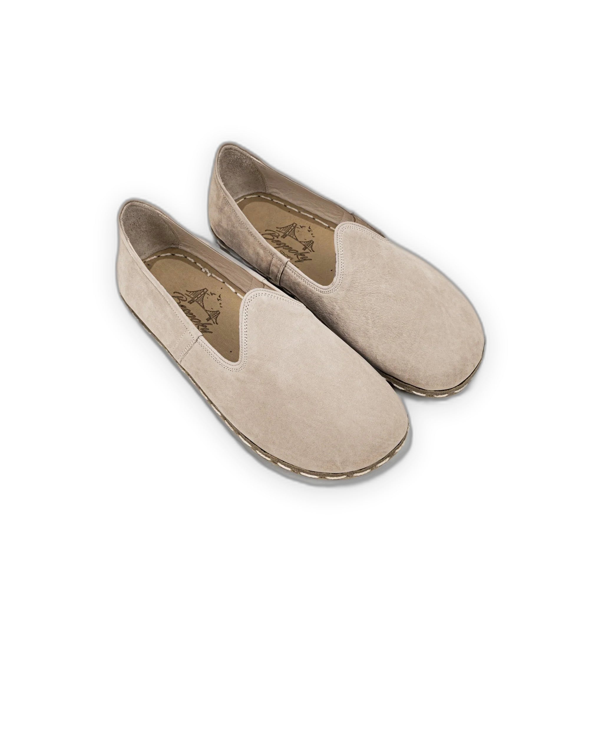 Women's Beige Barefoot Yemeni - Handcrafted Calf Leather Wide Toe Box | Bespoky