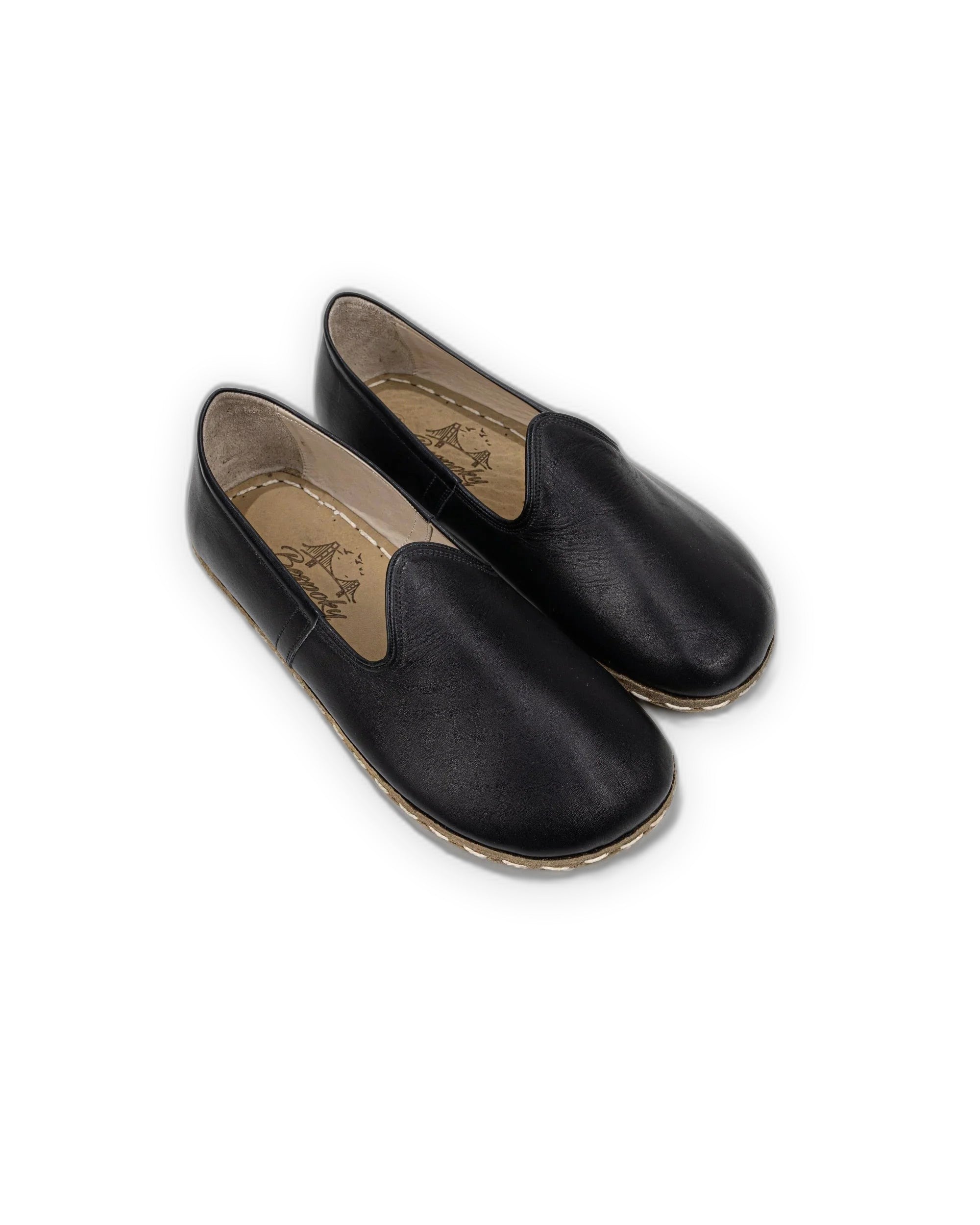 Women's Black Barefoot Yemeni - Handcrafted Calf Leather Wide Toe Box | Bespoky