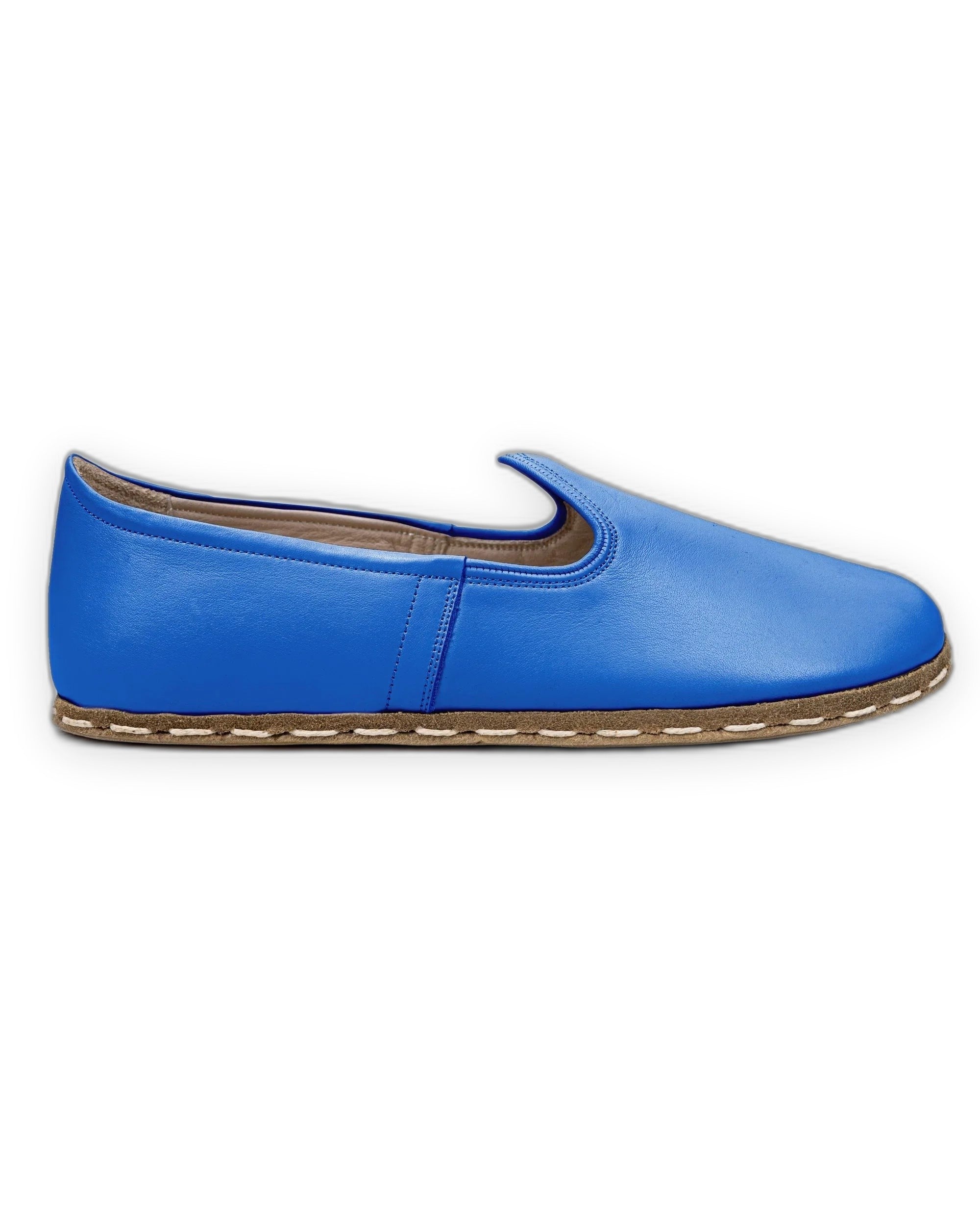Detail Blue Barefoot Yemeni - Handcrafted Calf Leather Turkey | Bespoky