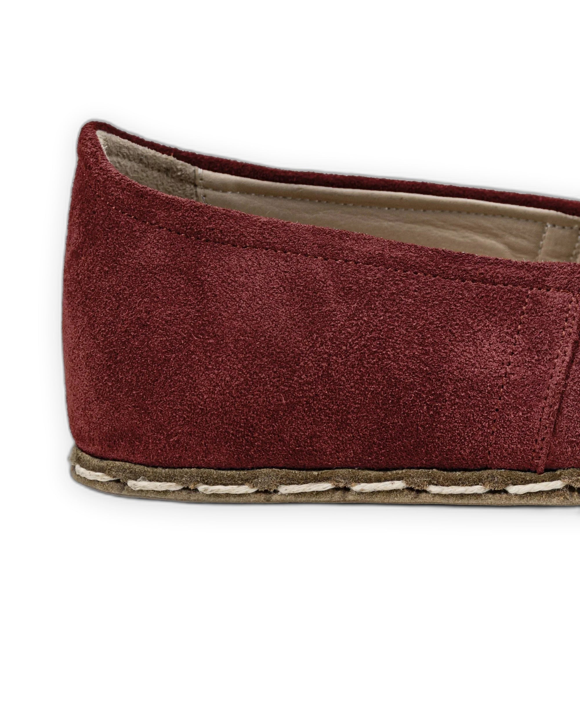 Top view Burgundy Barefoot Yemeni - Handcrafted Calf Leather | Bespoky