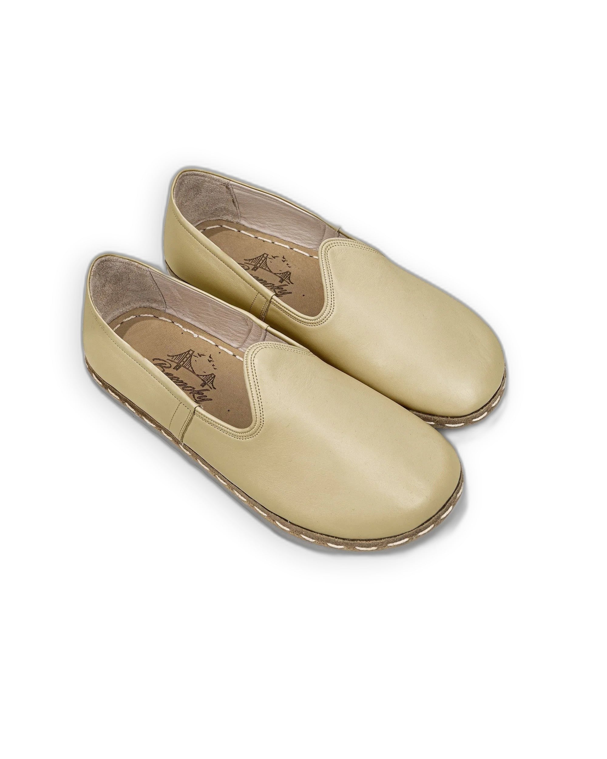 Women's Yellow Barefoot Yemeni - Handcrafted Calf Leather Wide Toe Box | Bespoky