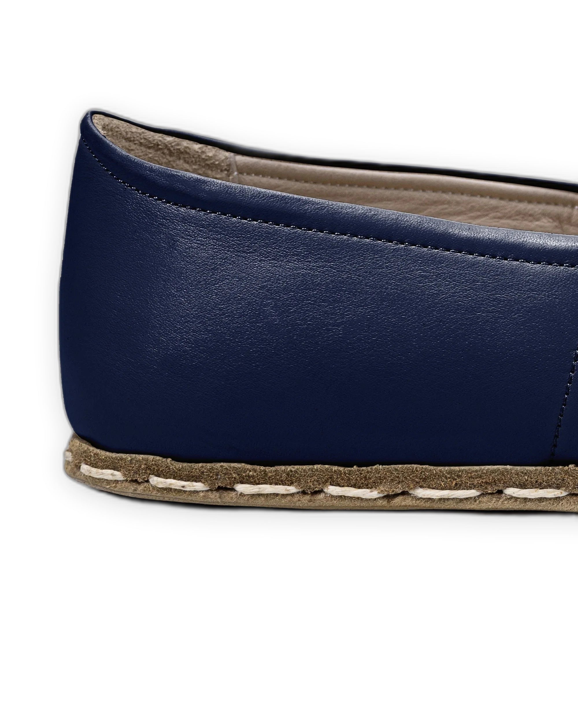 Top view Navy Blue Barefoot Yemeni - Handcrafted Calf Leather | Bespoky