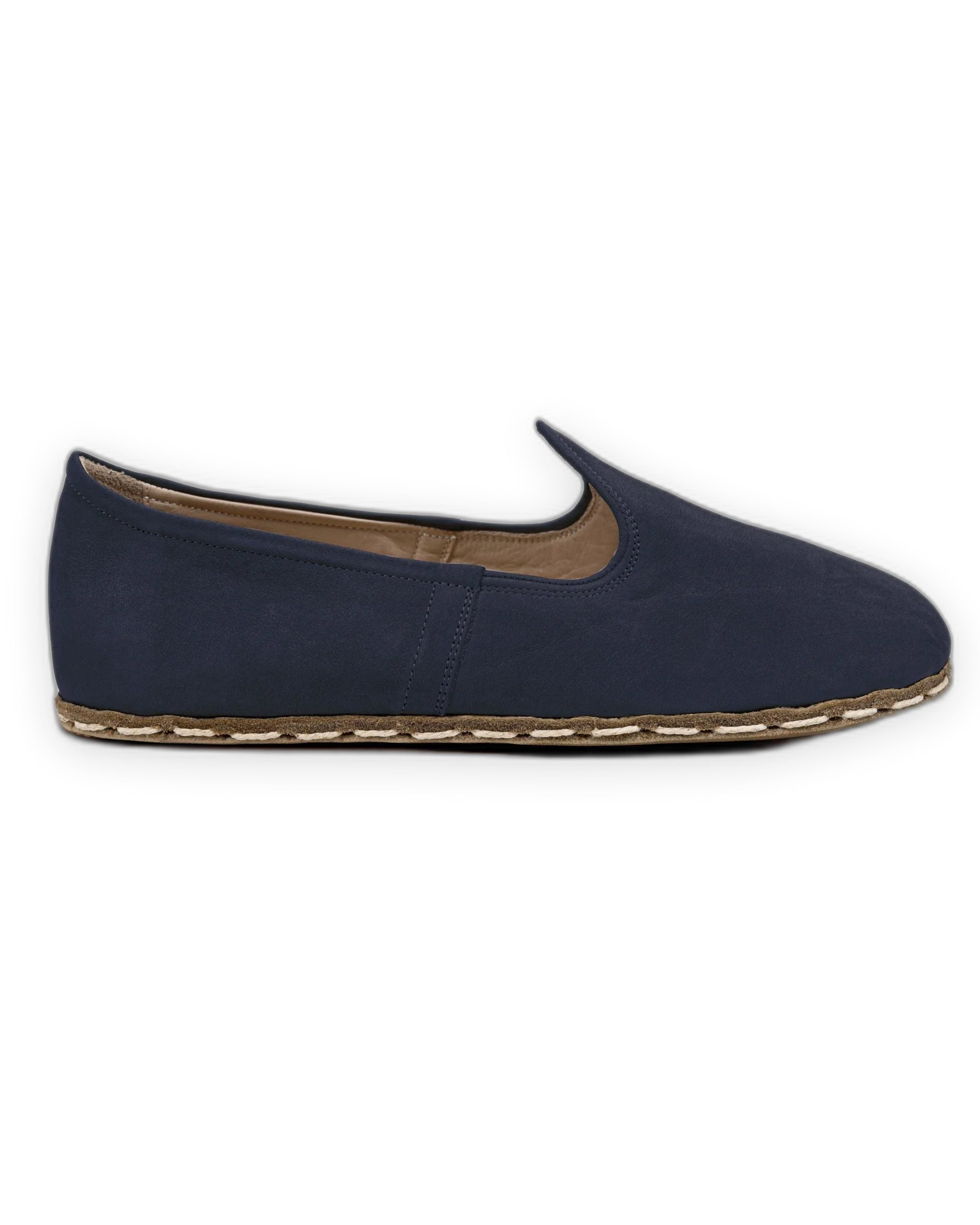 Pair Navy Barefoot Yemeni - Barefoot Wide Toe Calf Leather | Bespoky
