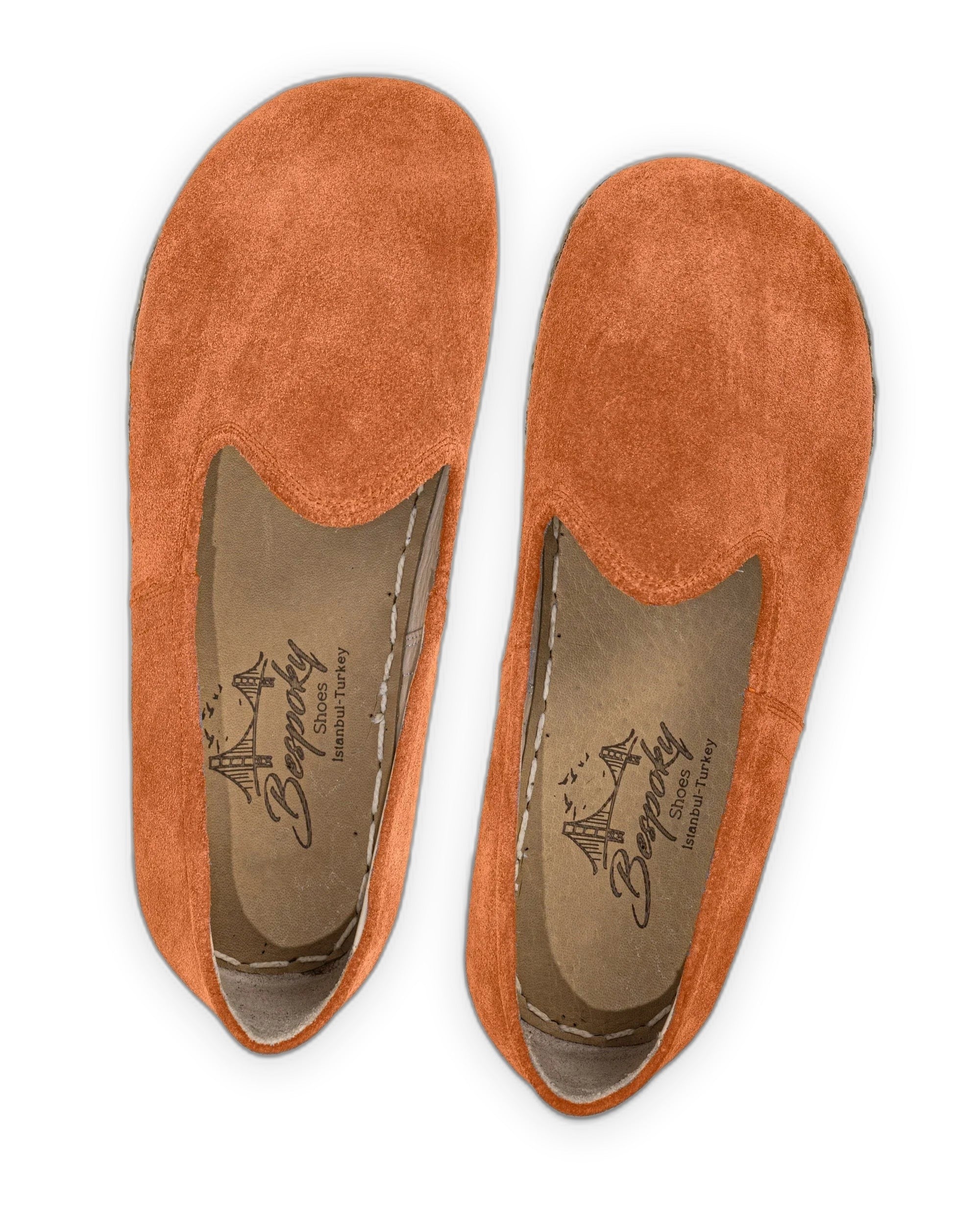 Side view Orange Barefoot Yemeni - Calf Leather Zero Drop | Bespoky