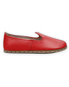 Pair Red Barefoot Yemeni - Barefoot Wide Toe Calf Leather | Bespoky