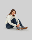 Pair Grey Suede Chelsea Boots - Barefoot Wide Toe Calf Leather | Bespoky