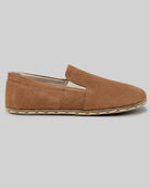 Side view Tan Nubuck Barefoot Shoes - Calf Leather Zero Drop | Bespoky