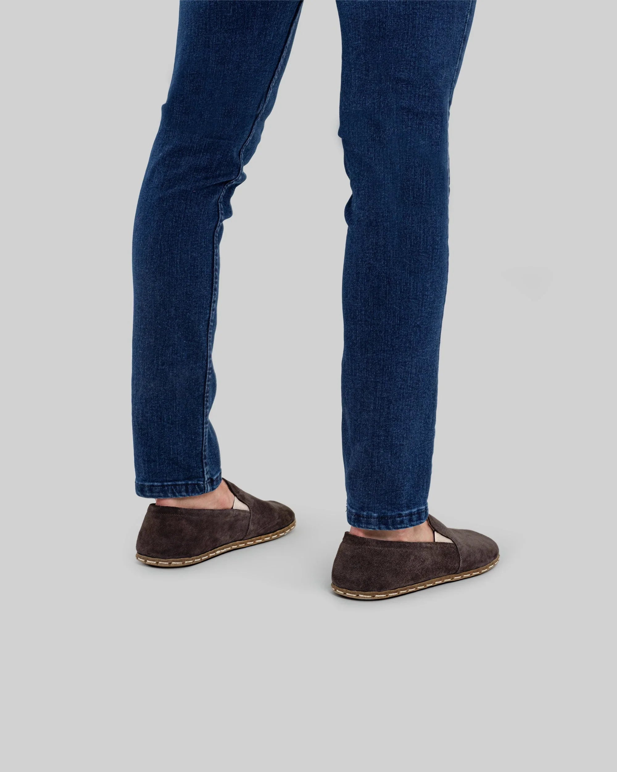 Top view Brown Barefoot Shoes - Handcrafted Calf Leather | Bespoky