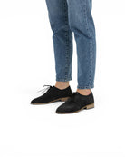 Top view Black Pointed Toe Oxford - Handcrafted Calf Leather | Bespoky