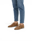 Top view Tan Pointed Toe Oxford - Handcrafted Calf Leather | Bespoky