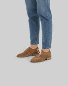 Top view Tan Pointed Toe Oxford - Handcrafted Calf Leather | Bespoky