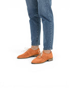 Top view Orange Pointed Toe Oxford - Handcrafted Calf Leather | Bespoky