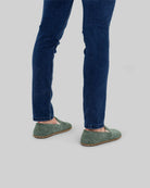 Top view Green Barefoot Shoes - Handcrafted Calf Leather | Bespoky