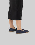 Detail Navy Barfußschuhe - Handgefertigtes Kalbsleder Türkei | Bespoky