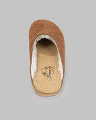 Top view Gold Shearling Slippers - Handcrafted Calf Leather | Bespoky