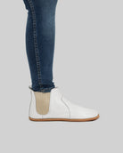 Detail White Chelsea Boots - Handcrafted Calf Leather Turkey | Bespoky