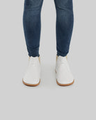 Side view White Chelsea Boots - Calf Leather Zero Drop | Bespoky