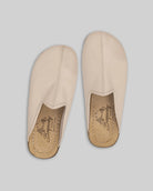 Back view Beige Slippers - Calf Leather Handcrafted | Bespoky