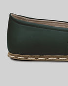 Top view Dark Green Barefoot Yemeni - Handcrafted Calf Leather | Bespoky
