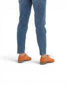 Detail Orange Pointed Toe Oxford - Handcrafted Calf Leather Turkey | Bespoky