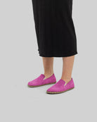 Top view Pink Barefoot Shoes - Handcrafted Calf Leather | Bespoky