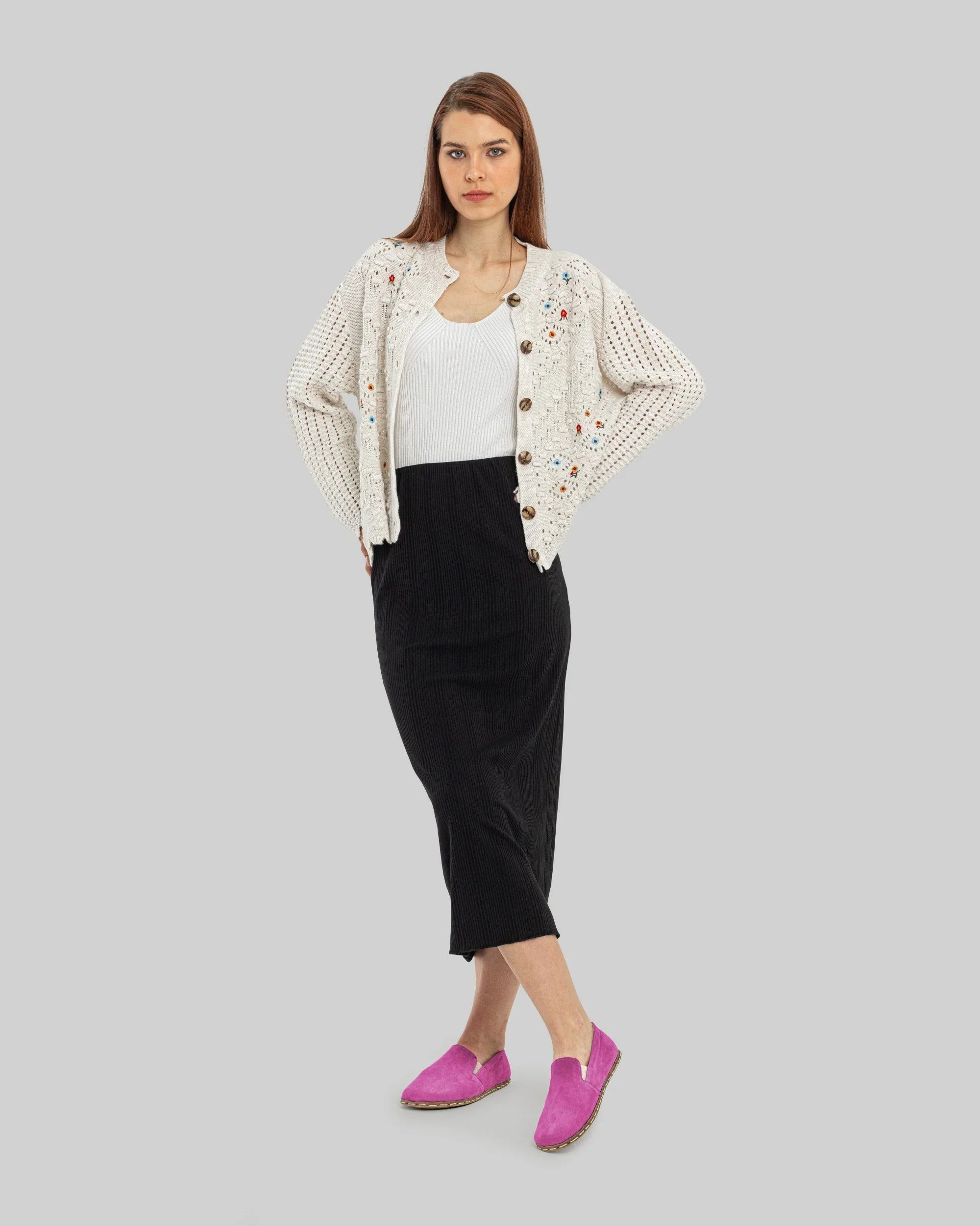 Back view Pink Barefoot Shoes - Calf Leather Handcrafted | Bespoky
