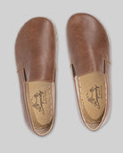 Top view Brown Barefoot Shoes - Handcrafted Calf Leather | Bespoky