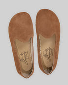 Side view Tan Nubuck Barefoot Yemeni - Calf Leather Zero Drop | Bespoky