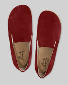 Side view Burgundy Barefoot Shoes - Calf Leather Zero Drop | Bespoky