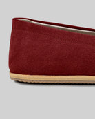 Close-up calf leather - Burgundy Barefoot Shoes Detail | Bespoky