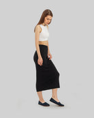 Back view Navy Ballet Flats - Calf Leather Handcrafted | Bespoky
