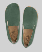 Detail Green Barefoot Shoes - Handcrafted Calf Leather Turkey | Bespoky