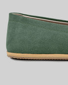 Top view Green Suede Barefoot Shoes - Handcrafted Calf Leather | Bespoky