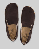 Back view Brown Suede Barefoot Shoes - Calf Leather Handcrafted | Bespoky
