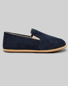 Top view Navy Suede Barefoot Shoes - Handcrafted Calf Leather | Bespoky