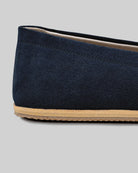 Detail Navy Suede Barefoot Shoes - Handcrafted Calf Leather Turkey | Bespoky