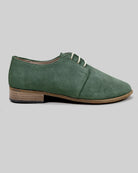 Side view Green Pointed Toe Oxford - Calf Leather Zero Drop | Bespoky