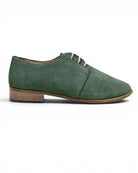 Side view Green Pointed Toe Oxford - Calf Leather Zero Drop | Bespoky