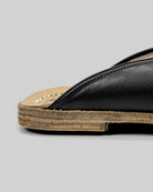 Pair Black Slippers - Barefoot Wide Toe Calf Leather | Bespoky