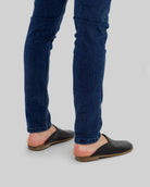 Top view Black Slippers - Handcrafted Calf Leather | Bespoky