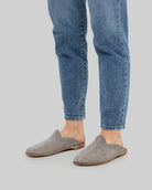 Top view Smoked Nubuck Slippers - Handcrafted Calf Leather | Bespoky