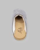 Side view Grey Shearling Slippers - Calf Leather Zero Drop | Bespoky