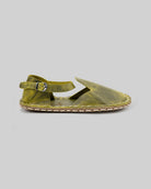 Side view Yellow Barefoot Sandal - Calf Leather Zero Drop | Bespoky
