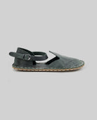 Side view Green Barefoot Sandal - Calf Leather Zero Drop | Bespoky