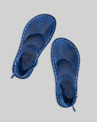 Women's Blue Barefoot Sandal - Handcrafted Calf Leather Wide Toe Box | Bespoky