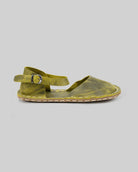 Side view Yellow Barefoot Sandal - Calf Leather Zero Drop | Bespoky